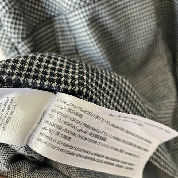 Abercrombie & Fitch Plaid Wide Strap Mini Dress Navy White Size Small - Picture 6 of 6